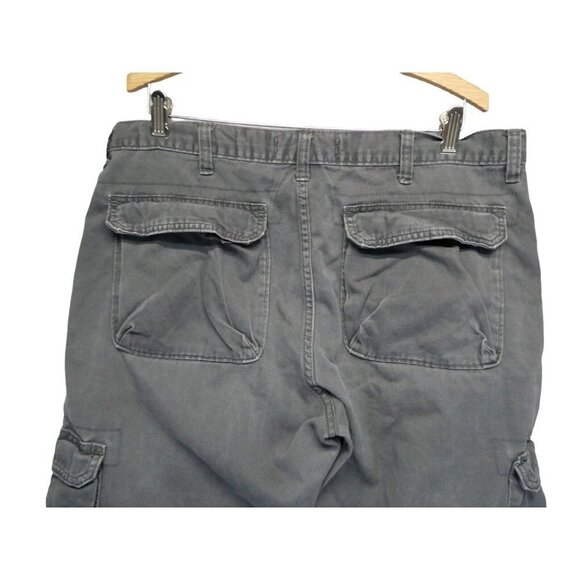 Men's 36x29 Wrangler Jeans Cargo Gray Canvas Utility Pants Grey 70BRWAH Workwear - Picture 6 of 11
